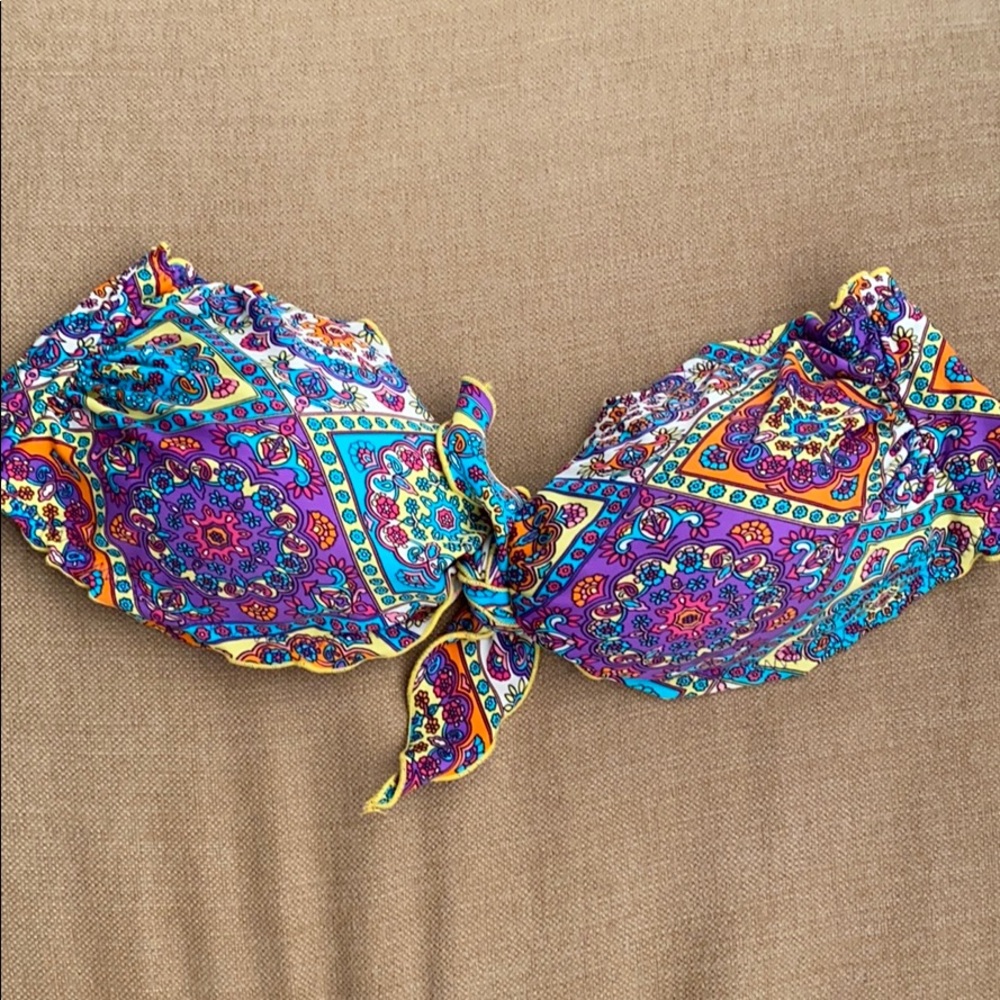 Luli Fama wavy bandeau bikini top